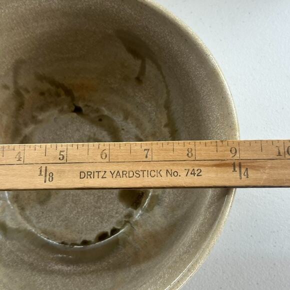 Wingfoot Signed Studio Art Pottery Bowl Glazed 9x4" Brown - Picture 12 of 14